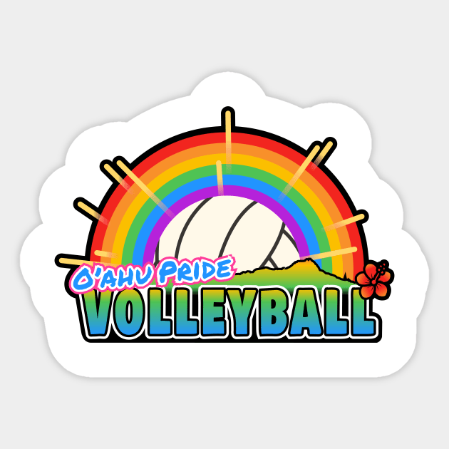 Oahu Pride Volleyball Sticker by Oahu Pride Volleyball